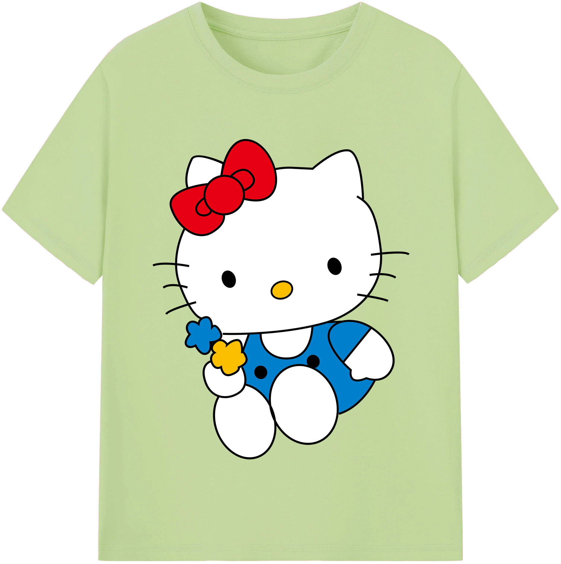 （画像用） Hello Kitty ハローキティ 綿100％半袖Tシャツ（フロントプリント）